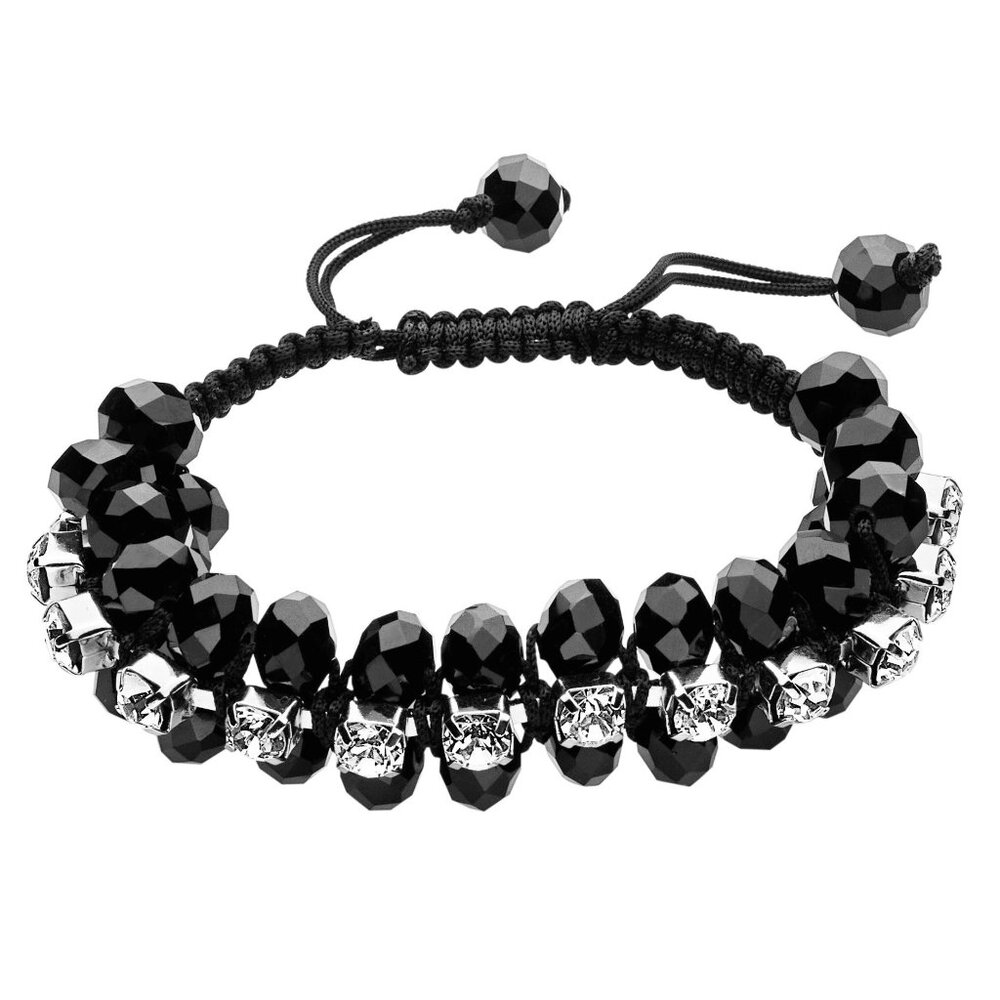 Dyrberg/Kern Jive crystal and bead macrame bracelet